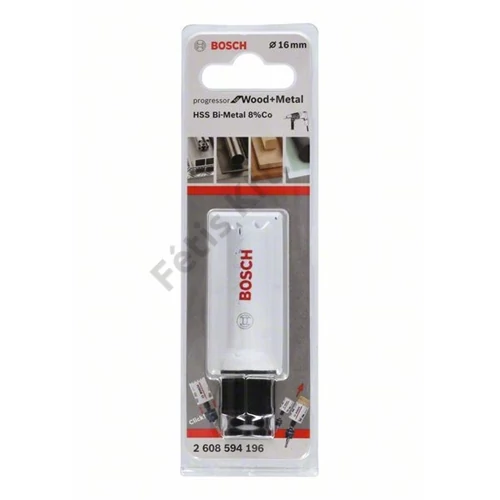 Bosch HSSE Co8 bimetál körkivágó 16x44mm Progressor for Wood&Metal