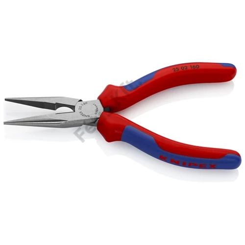 Knipex Félkerek csőrű fogó vágóéllel (Rádiófogó) feketére foszfátozott 160 mm