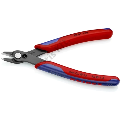 Knipex elektronikai oldalcsípő fogó Super Knips XL többkomponensű nyél barnított 140 mm (bliszter)
