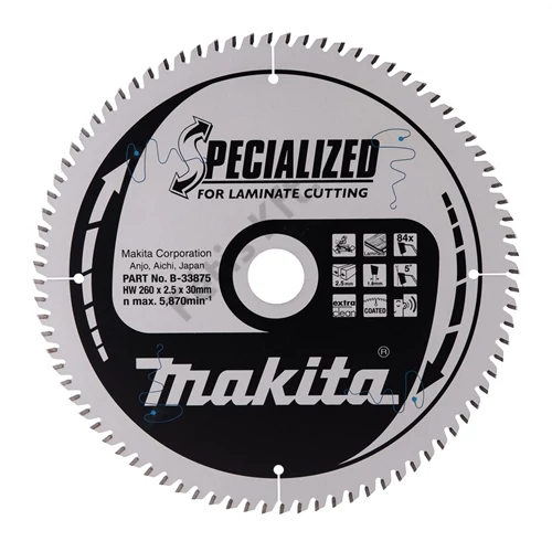 Makita körfűrészlap LAMINÁLT 260/30 Z84