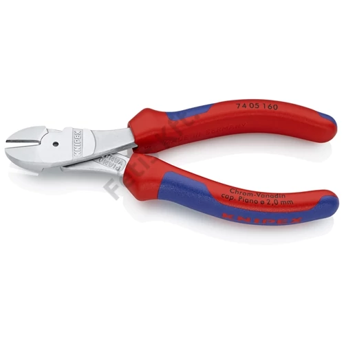 Knipex erőkímélő oldalcsípő fogó krómozott, többkomponensű nyél 160mm