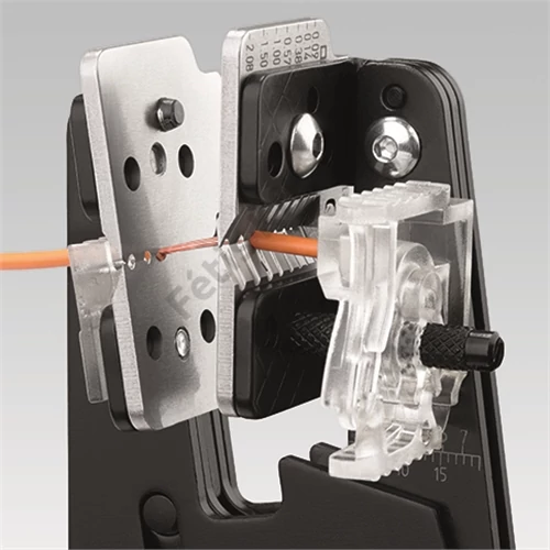 Knipex precíziós huzalcsupaszító fogó alakkésekkel barnított 0.14-6.0 mm2