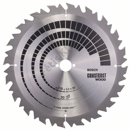 Bosch körfűrészlap 315x30/20 Construct Wood