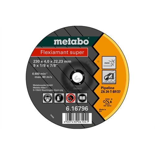 Metabo csiszolókorong Flexiamant super 230x4.0x22.23 Pipeline,SF27
