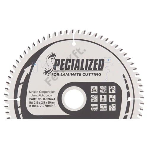 Makita körfűrészlap LAMINÁLT 216x30 Z72