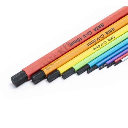SATA imbuszkulcs készlet 9 részes 1.5-10mm, hosszú (színkód)