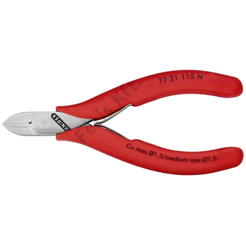 Knipex elektronikai oldalcsípő fogó mártott nyél 115 mm