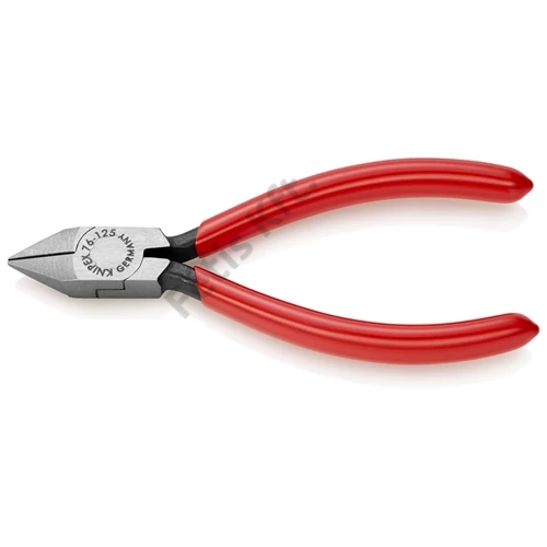Knipex elektronikai oldalcsípő fogó feketére foszfátozott, mártott nyél 125 mm
