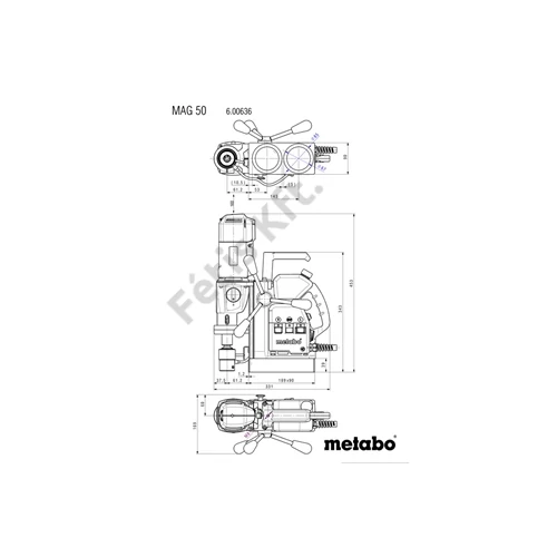 Metabo MAG 50 mágnestalpas fúrógép kofferben 1200W 50mm