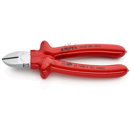 Knipex oldalcsípő fogó krómozott VDE 180 mm