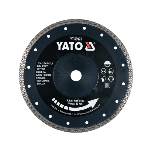 YATO gyémánt vágókorong 230 mm folytonos (YT-59975)