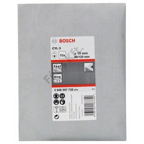 Bosch kőzetfúró 10x120 mm Silver Percussion 10 db