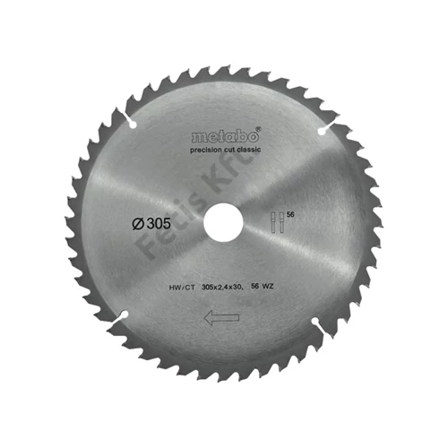 Metabo körfűrészlap HW/CT 305x30, 96 TZ5    KGS 305 M