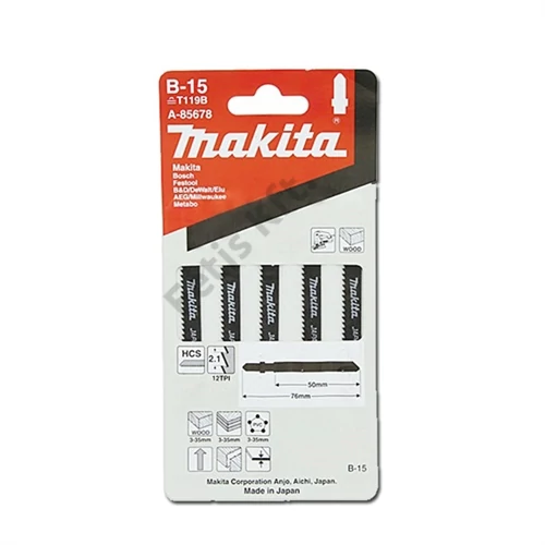 Makita A-85678 szúrófűrészlap fára L76mm Z12 B15 5db