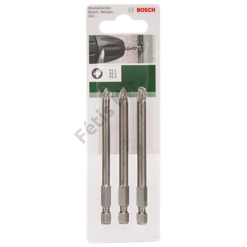 Bosch bitkészlet PZ1-2-3 3 részes 89mm