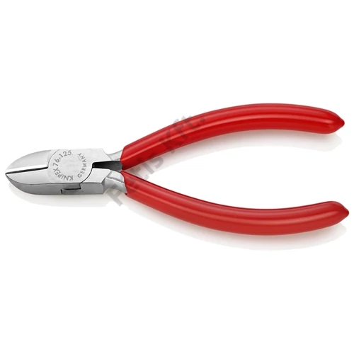 Knipex elektronikai oldalcsípő fogó krómozott, mártott nyél 125 mm