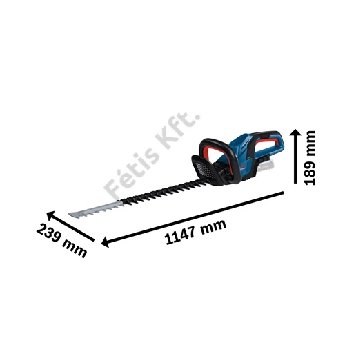Bosch GHE 18V-60 akkus sövényvágó (akku és töltő nélkül), karton