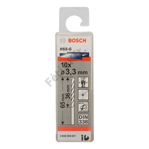 Bosch HSS-G csigafúró 3.3mm 10 db