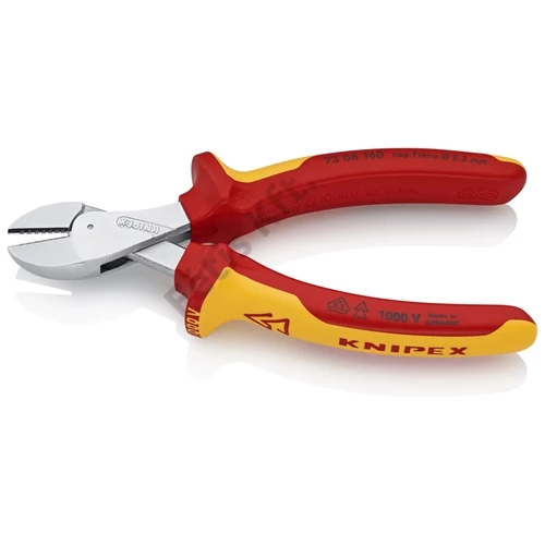 Knipex X-Cut Kompakt oldalcsípő fogó nagy áttételű krómozott VDE 160 mm (bliszter)