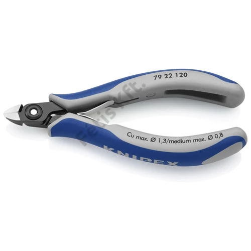 Knipex precíziós elektronikai oldalcsípő fogó többkomponensű nyél barnított 120 mm